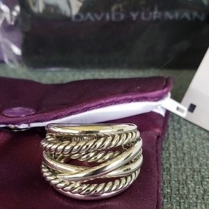 Authentic David Yurman Crossover Wide Ring Size 7